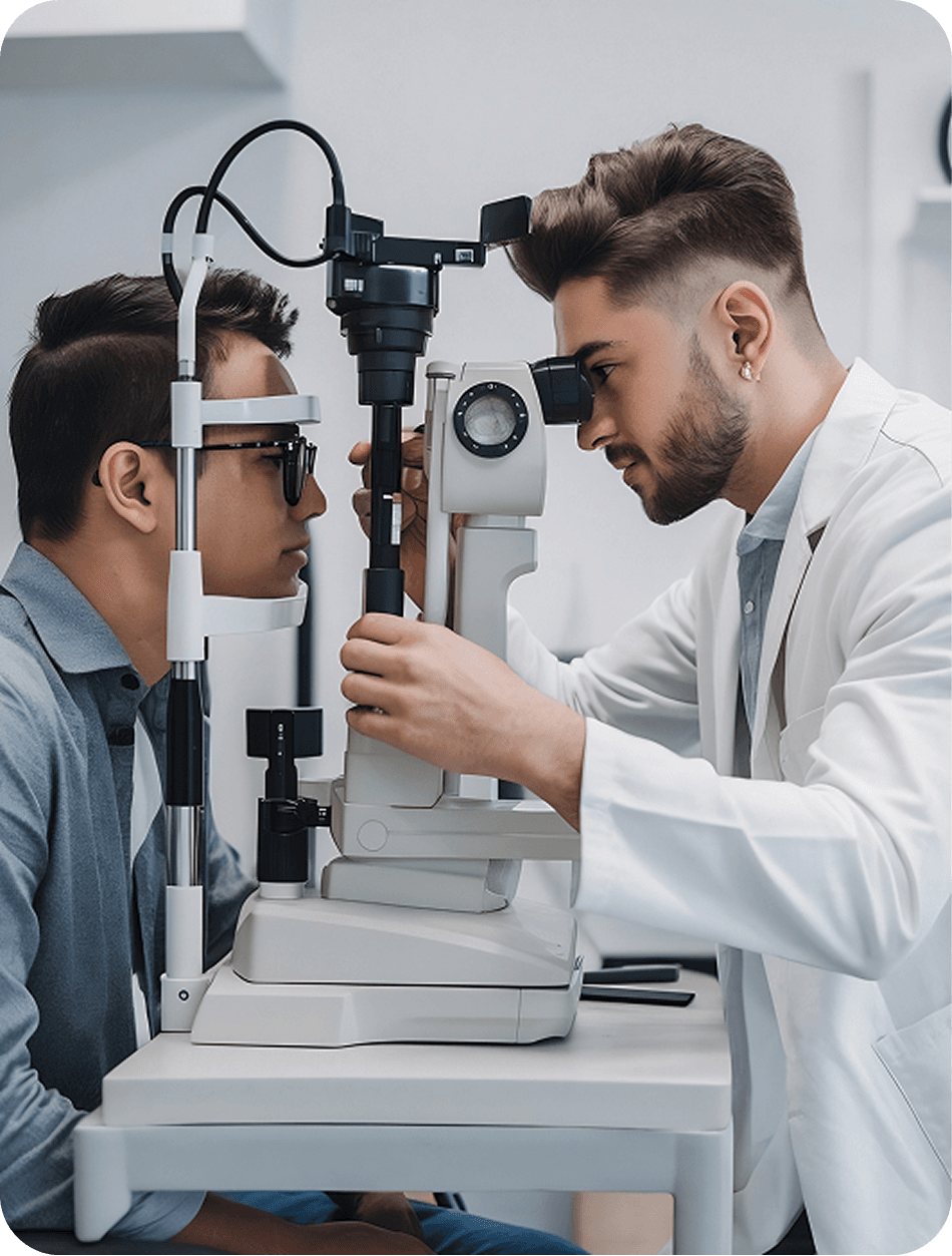 Eyeflora specialist conducting an accurate eye exam