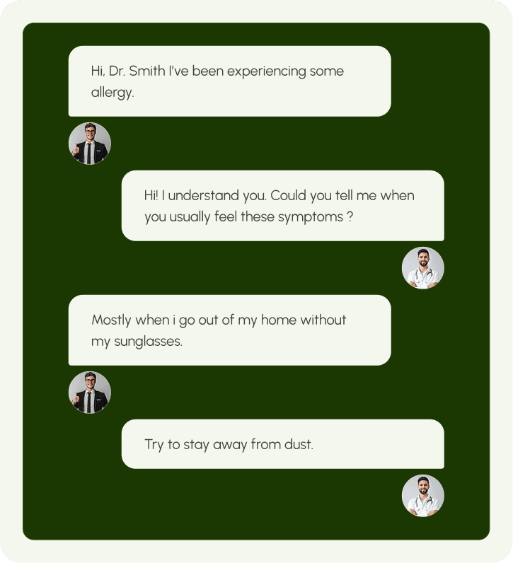 Live chat consultation with Eyeflora eye specialist